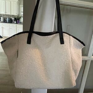 Neumann Marcus faux Sherpa bag